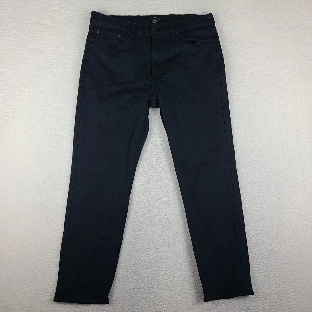 Banana Republic Pants Mens 36x30 Black Slim Straight Chino Khakis Stretch